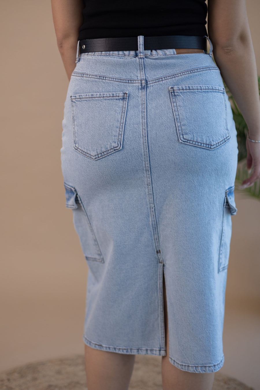Cargo Jeans Skirt